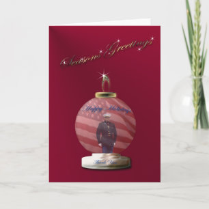 Festividades Cartão de Natal para Ornamento Marinho