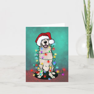 Festividades Cartão de Natal para ouro Retriever