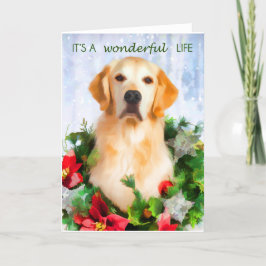Festividades Cartão de Natal para ouro Retriever