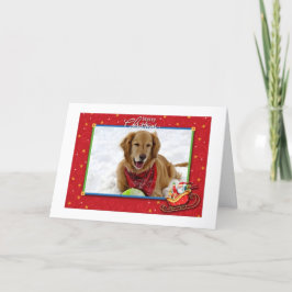 Festividades Cartão de Natal para ouro Retriever
