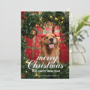 Festividades Cartão de Natal para ouro Retriever