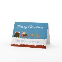 Cartão de Natal para papais noeis e renas