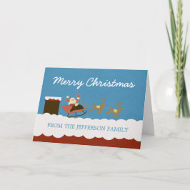 Festividades Cartão de Natal para papais noeis e renas