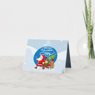 Festividades Cartão de Natal para Papais noeis Festivos e Amigo