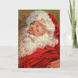 Festividades Cartão de Natal para Papais noeis Vintage
