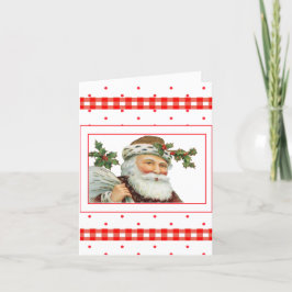 Festividades Cartão de Natal para Papais noeis Vintage Country