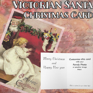 Festividades Cartão de Natal para Papais noeis Vintage, Person