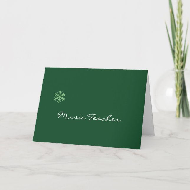 Festividades Cartão de Natal para Professores de Música (Frente)