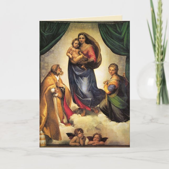 Festividades Cartão de Natal para Raphael Madonna e Infantil (Frente)