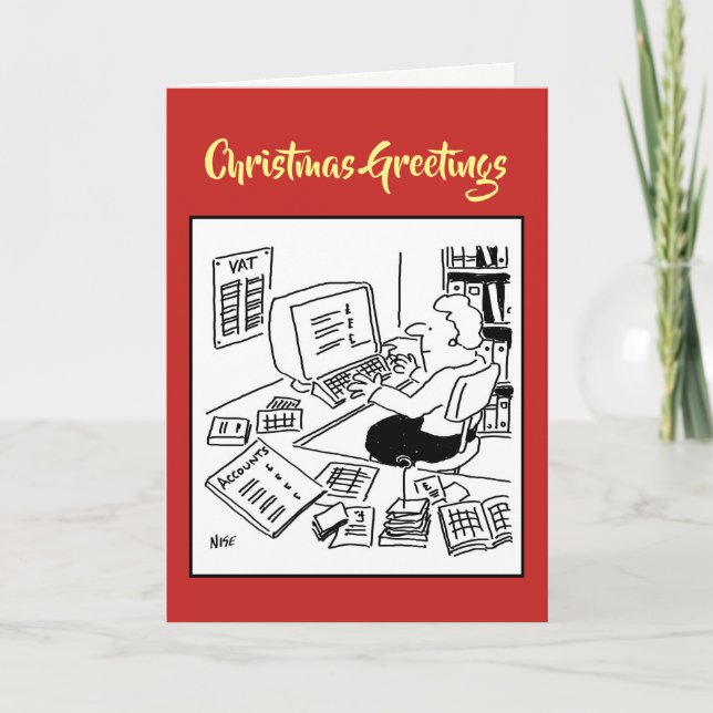 Festividades Cartão de Natal para Serviços de Secretaria (Frente)