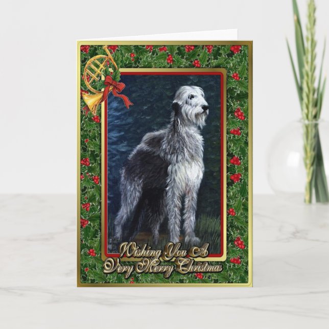 Festividades Cartão de Natal para Vazio de Lobfhound (Frente)