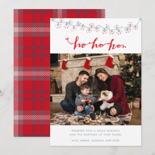Festividades Cartão de Natal para Xadrez de Fotografias da Fam