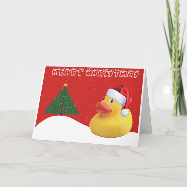 Festividades Cartão de Natal Pato (Frente)