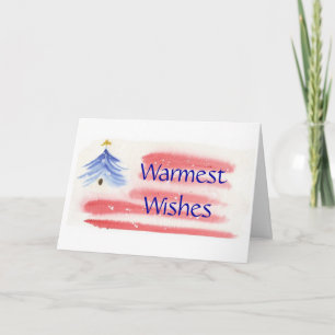 Festividades Cartão de Natal Patriótico de Watercolor - Ver. 5