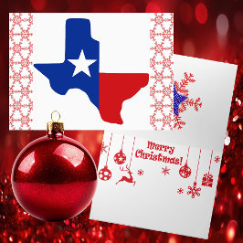 Festividades Cartão de Natal Patriótico do Texas