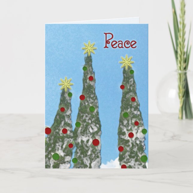 Festividades Cartão de Natal "Paz" (Frente)