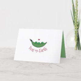 Festividades Cartão de Natal "Peas on Earth"