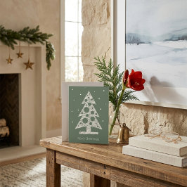 Festividades Cartão de Natal Personalizado com Árvore de Arte A
