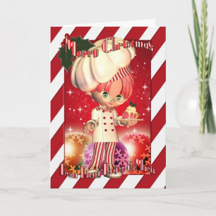 Festividades Cartão de Natal personalizado com cozinheiro chef