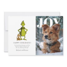 Cartão de Natal Personalizado com Foto do Grinch &