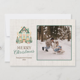 Festividades Cartão de Natal Personalizado com Fotos