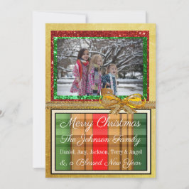 Festividades Cartão de Natal Personalizado da Família