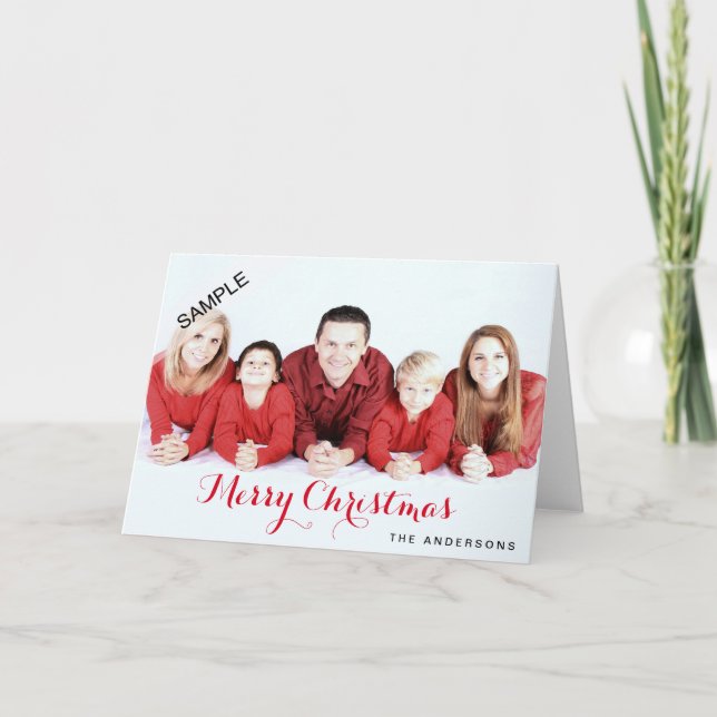 Festividades Cartão de Natal personalizado da foto (Frente)