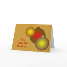 Cartão de Natal Personalizado Design Baubles