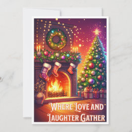 Festividades Cartão de Natal Personalizado - Digital ou físico