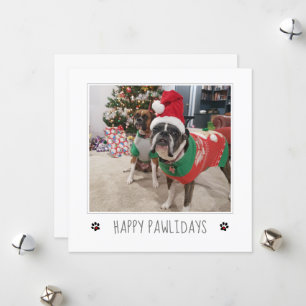 Festividades Cartão de Natal Personalizado do Cachorro Férias