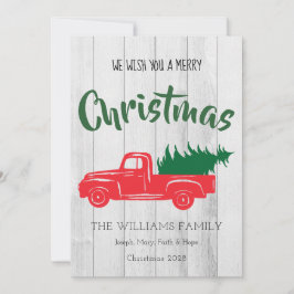 Festividades Cartão de Natal Personalizado do Caminhão de Vinta