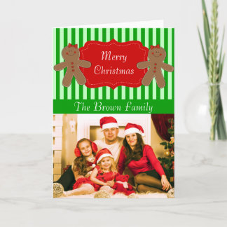 Festividades Cartão de Natal personalizado do pão-de-espécie do