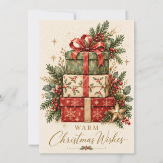 Festividades Cartão de Natal personalizado festivo