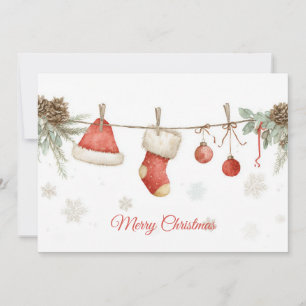 Festividades Cartão de Natal personalizado festivo