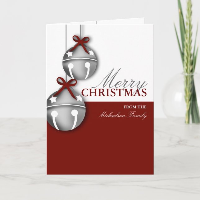 Festividades Cartão de Natal Personalizado Jingle Bell (Frente)