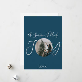 Festividades Cartão de Natal Personalizado Joy