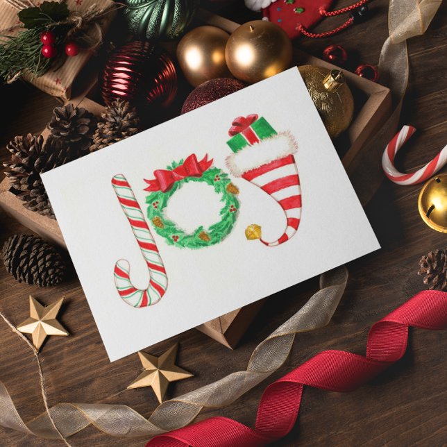 Festividades Cartão de Natal Personalizado Joy (Criador carregado)