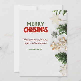 Festividades Cartão de Natal Personalizado Não Dobrado