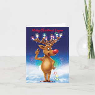 Festividades Cartão de Natal personalizado para as luzes do No