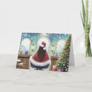Festividades Cartão de Natal Personalizado para Cabeleireiro 