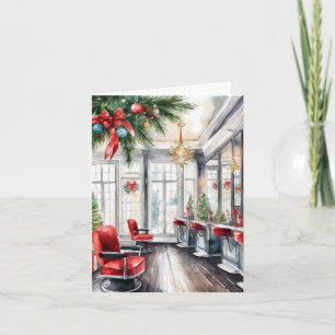 Festividades Cartão de Natal Personalizado para Cabelereiro