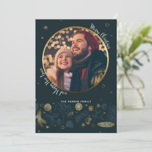 Festividades Cartão de Natal Personalizado para Fotografias do