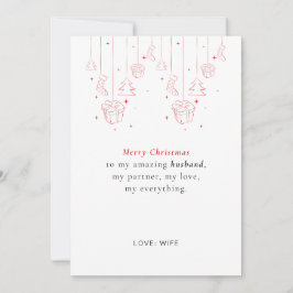 Festividades Cartão de Natal Personalizado para Marido