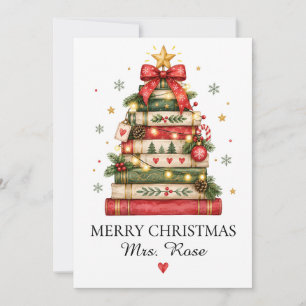 Festividades Cartão de Natal Personalizado para Professor Ama
