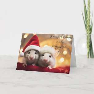 Festividades Cartão de Natal Personalizado - Ratos 