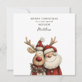 Festividades Cartão de Natal Personalizado Sobrinho