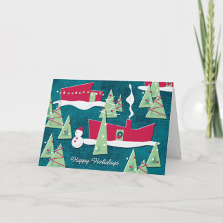 Festividades Cartão de Natal Personalizável de Mola Ranhura