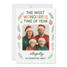 Cartão de Natal Personalizável Divertido para a Fa