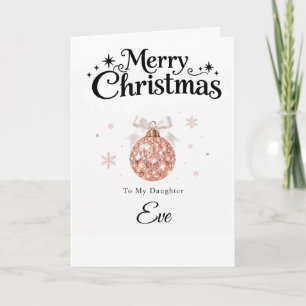 Festividades Cartão de Natal Personalizável Feliz Natal Filha