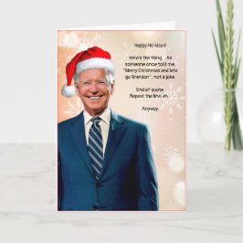 Festividades Cartão de Natal personalizável Joe Biden